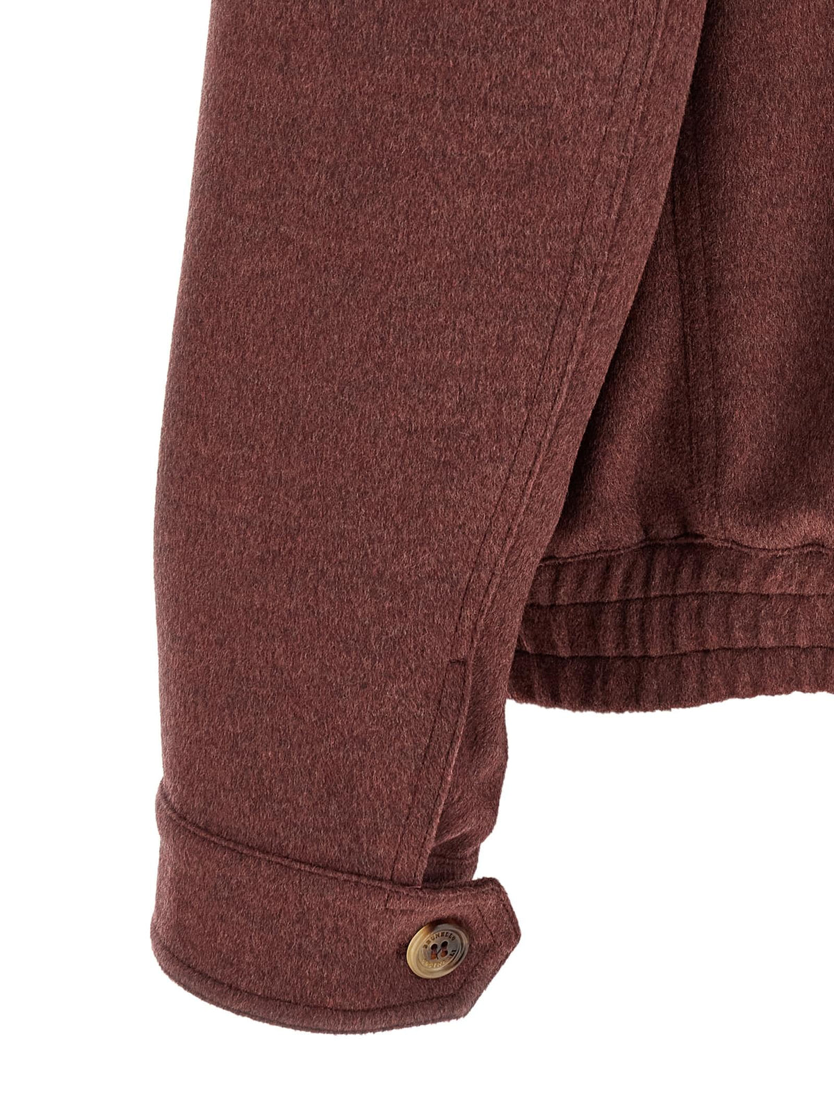 Brunello Cucinelli Men Virgin Wool Beaver Bomber Jacket BRUNELLO CUCINELLI