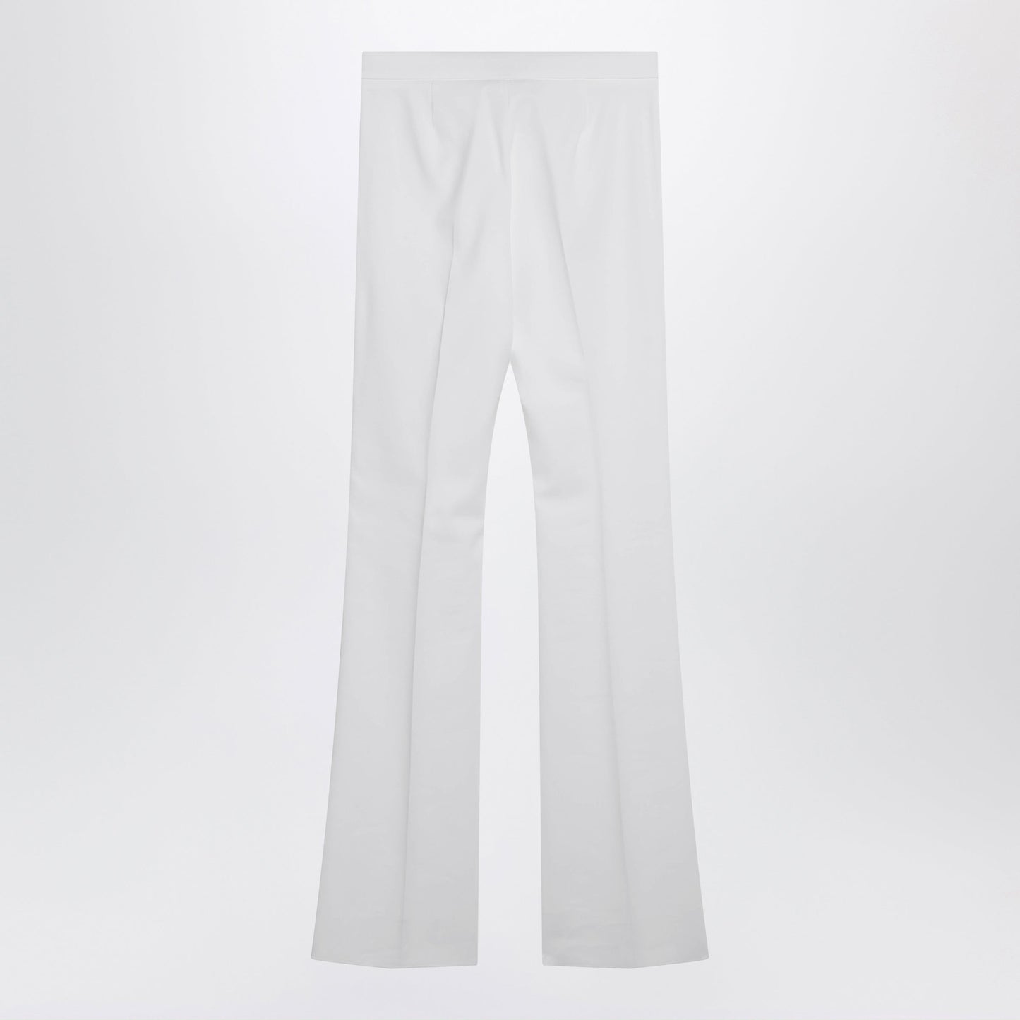 Max Mara Optical White Slim Trousers In Crãªpe Canvas Women MAX MARA