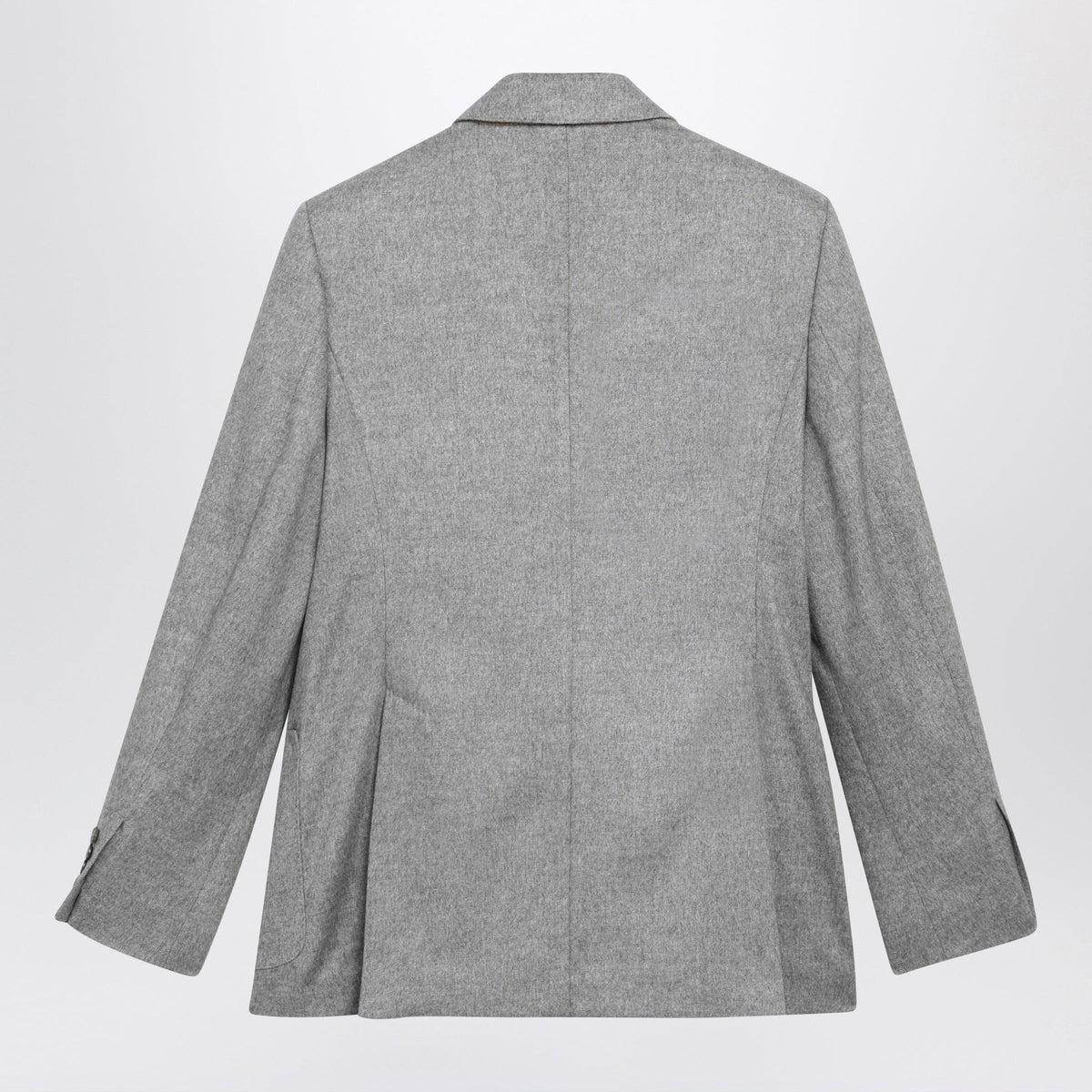Max Mara Double-Breasted Blazer In Grey Silk And Cashmere Women MAX MARA