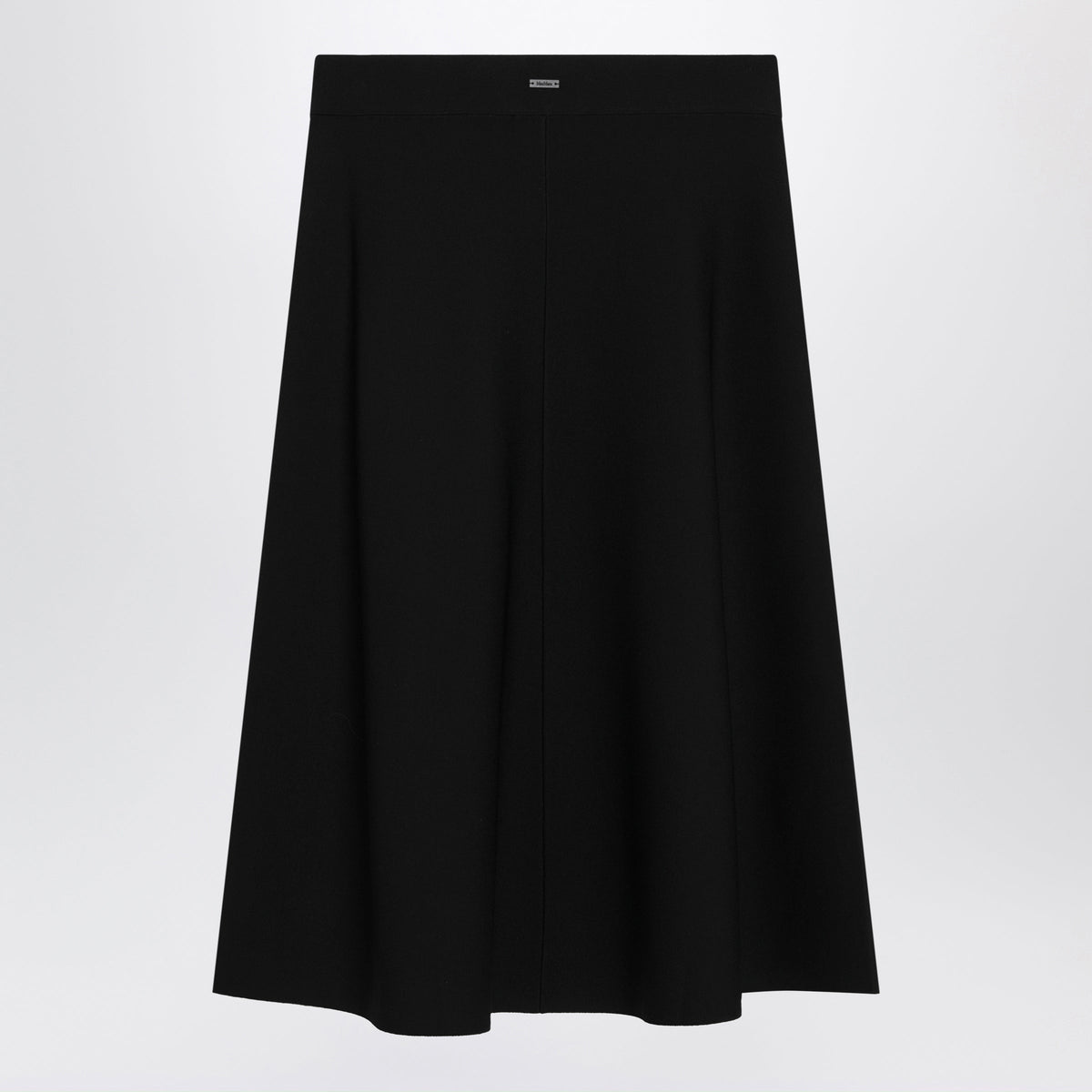 Max Mara Flared Midi Skirt In Viscose Crãªpe Yarn, Black Women MAX MARA