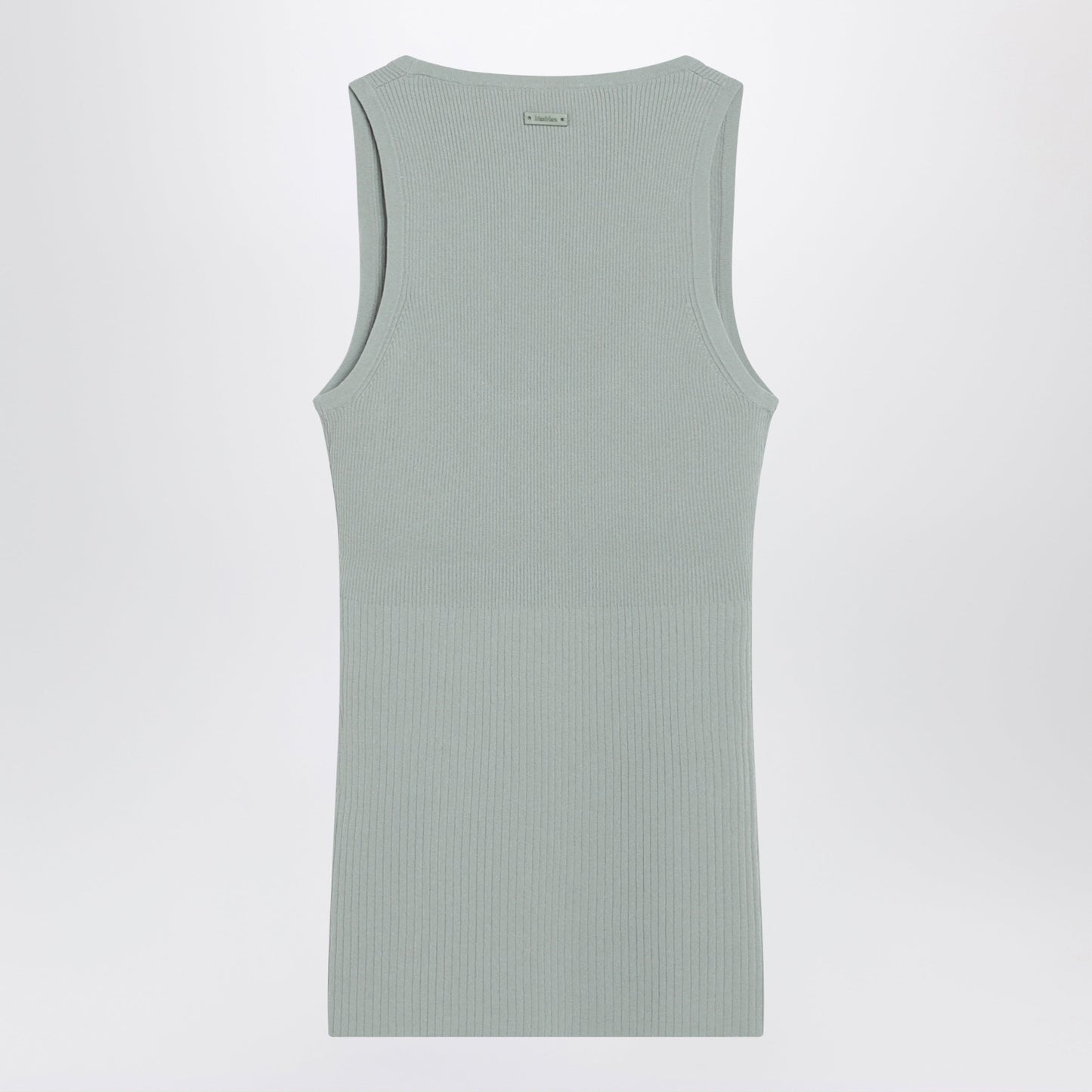 Max Mara Sleeveless Ribbed Top In Sage Green Technical Yarn Women MAX MARA