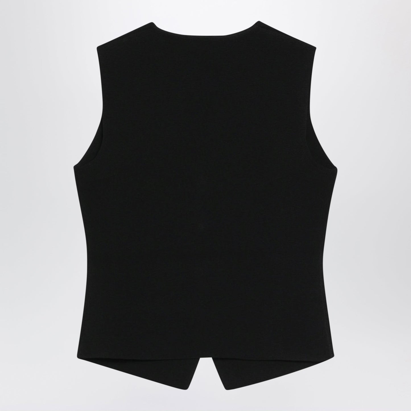 Max Mara Black Vest In Viscose Crepe Yarn Women MAX MARA