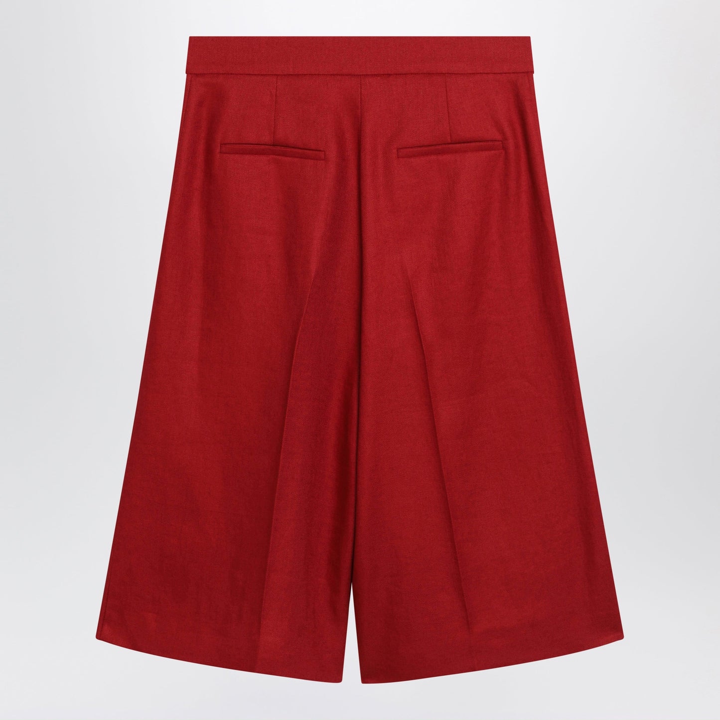 Max Mara Red Linen Bermuda Shorts Women MAX MARA