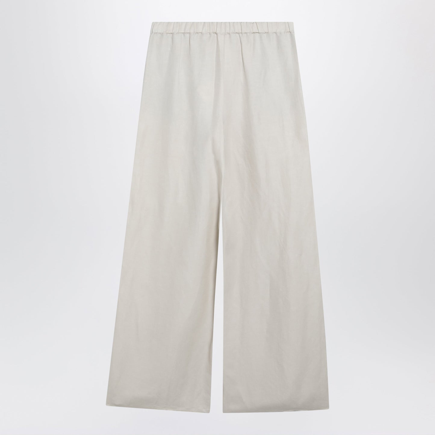 Max Mara Wide-Leg Linen And Silk Twill Trousers In Beige Women MAX MARA