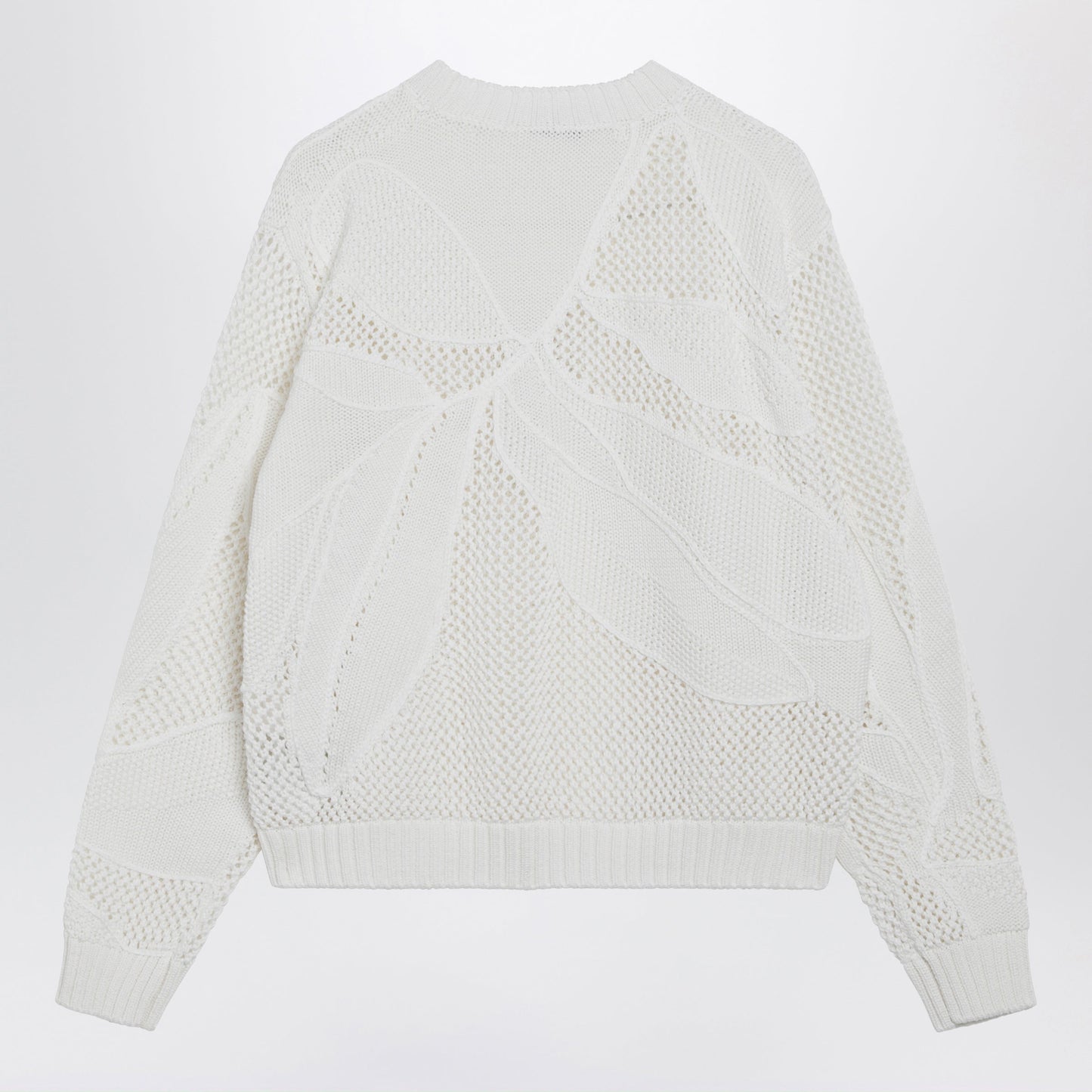 Max Mara Embroidered Cotton Crewneck Sweater In White Women MAX MARA