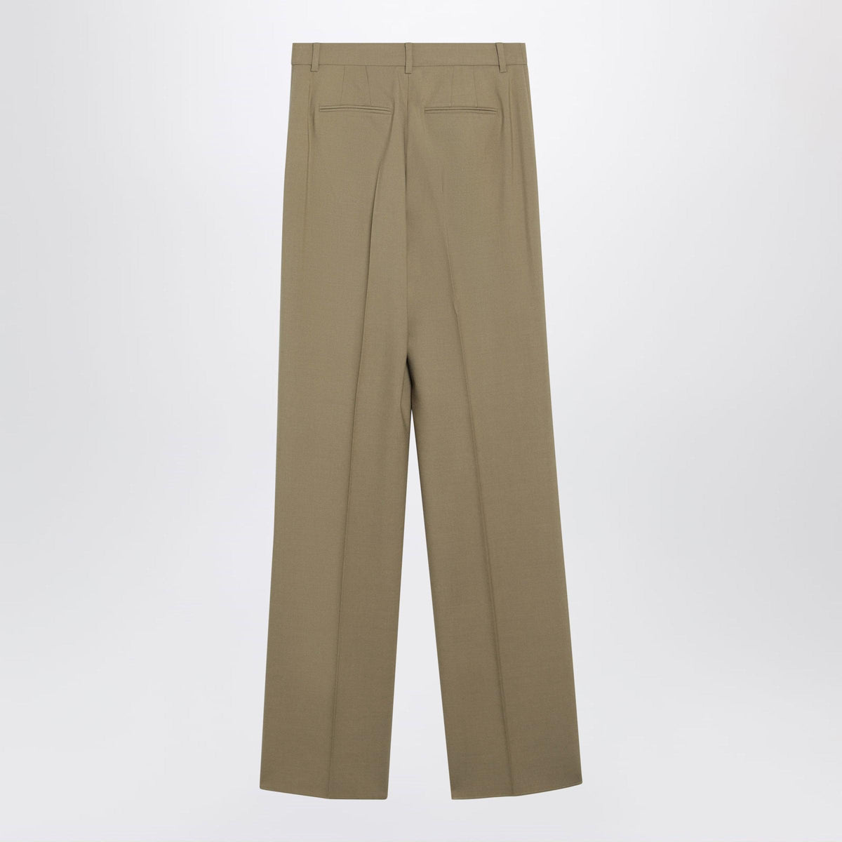 Max Mara Wide-Leg Trousers In Camel Wool And Silk Poplin Women MAX MARA