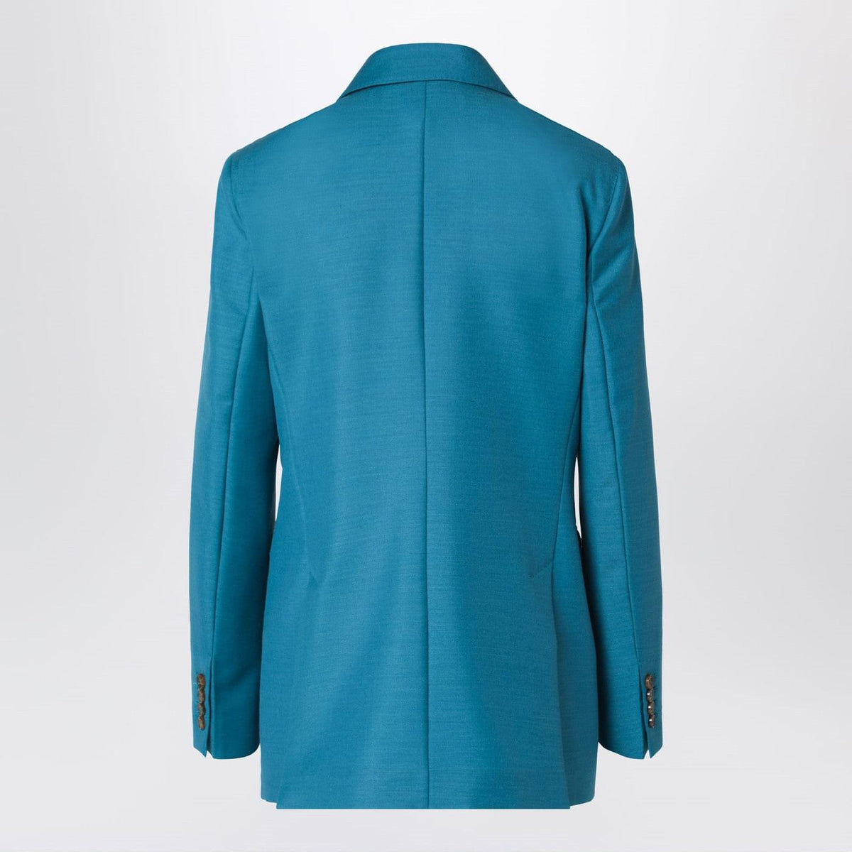 Max Mara Turquoise Wool-Blend Double-Breasted Jacket Women MAX MARA