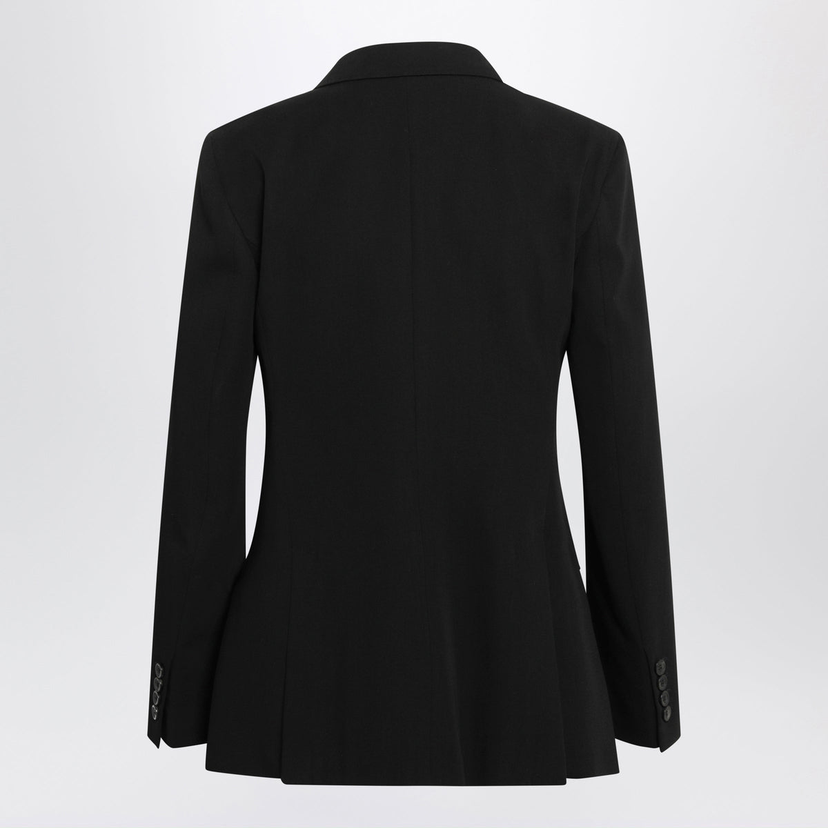Max Mara Black Slim-Fit Blazer In Virgin Wool Gabardine Women MAX MARA