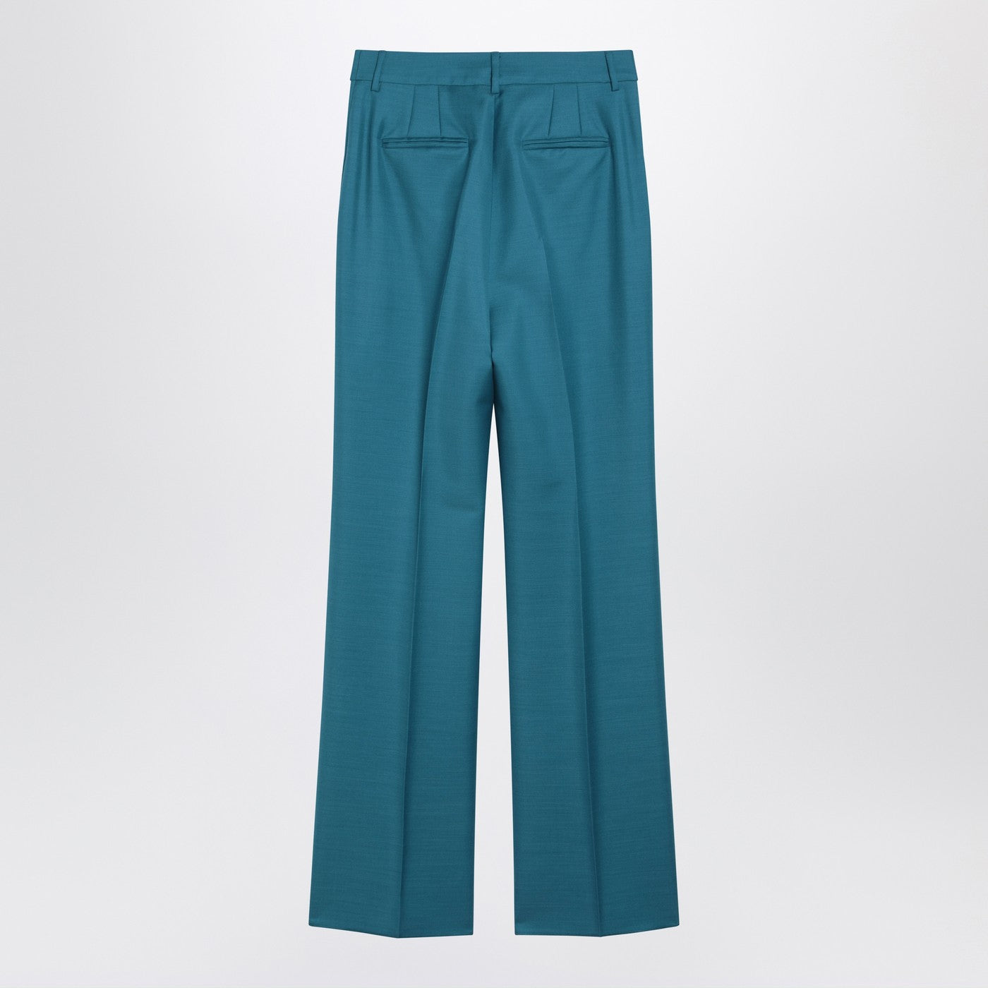 Max Mara Turquoise Wool And Silk-Blend Trousers Women MAX MARA
