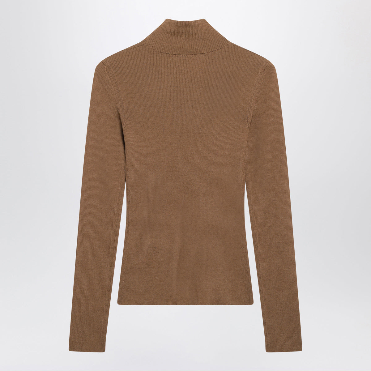 Max Mara Dark Camel Turtleneck In Virgin Wool Women MAX MARA