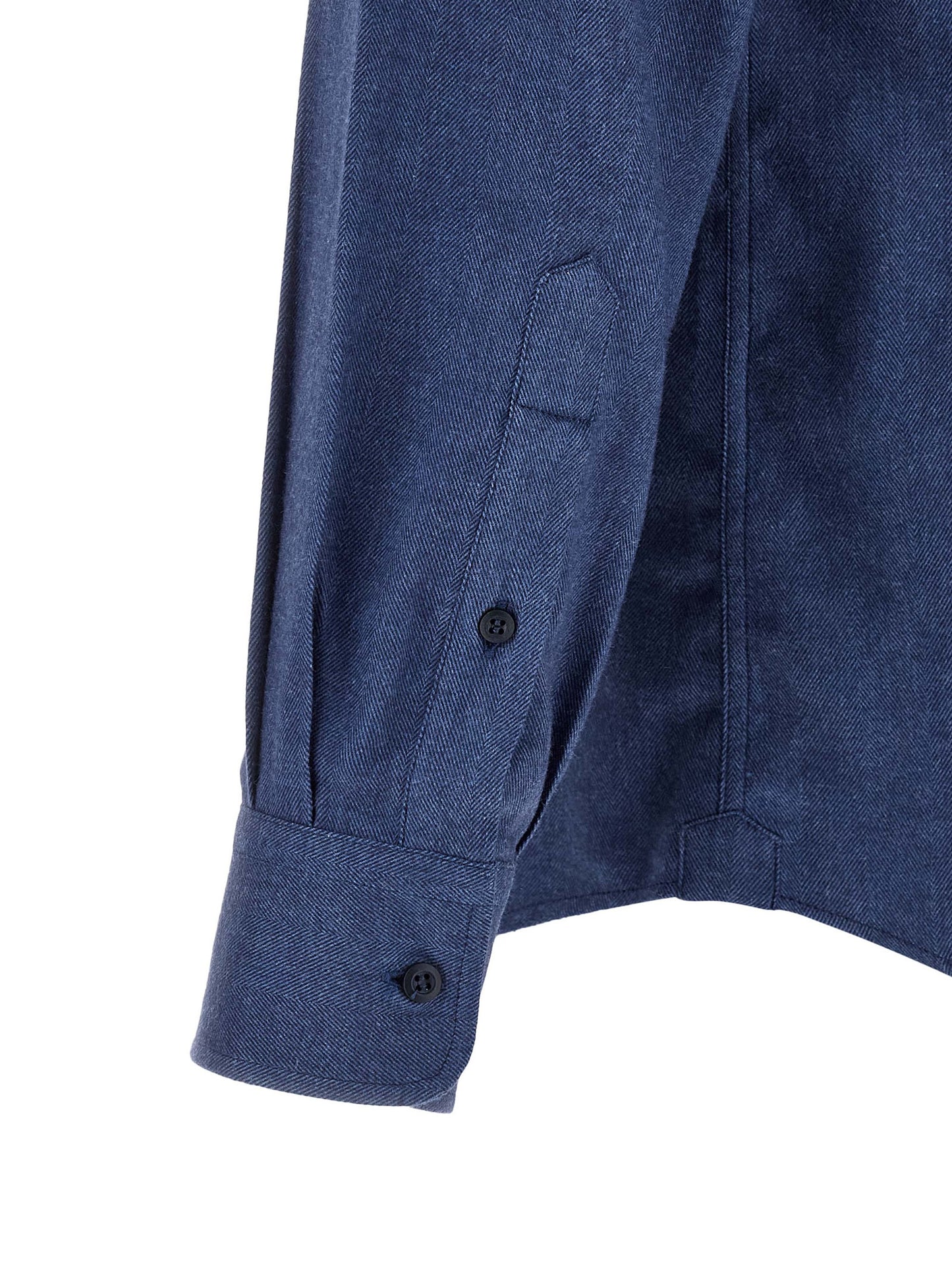 Brunello Cucinelli Men Herringbone Shirt BRUNELLO CUCINELLI