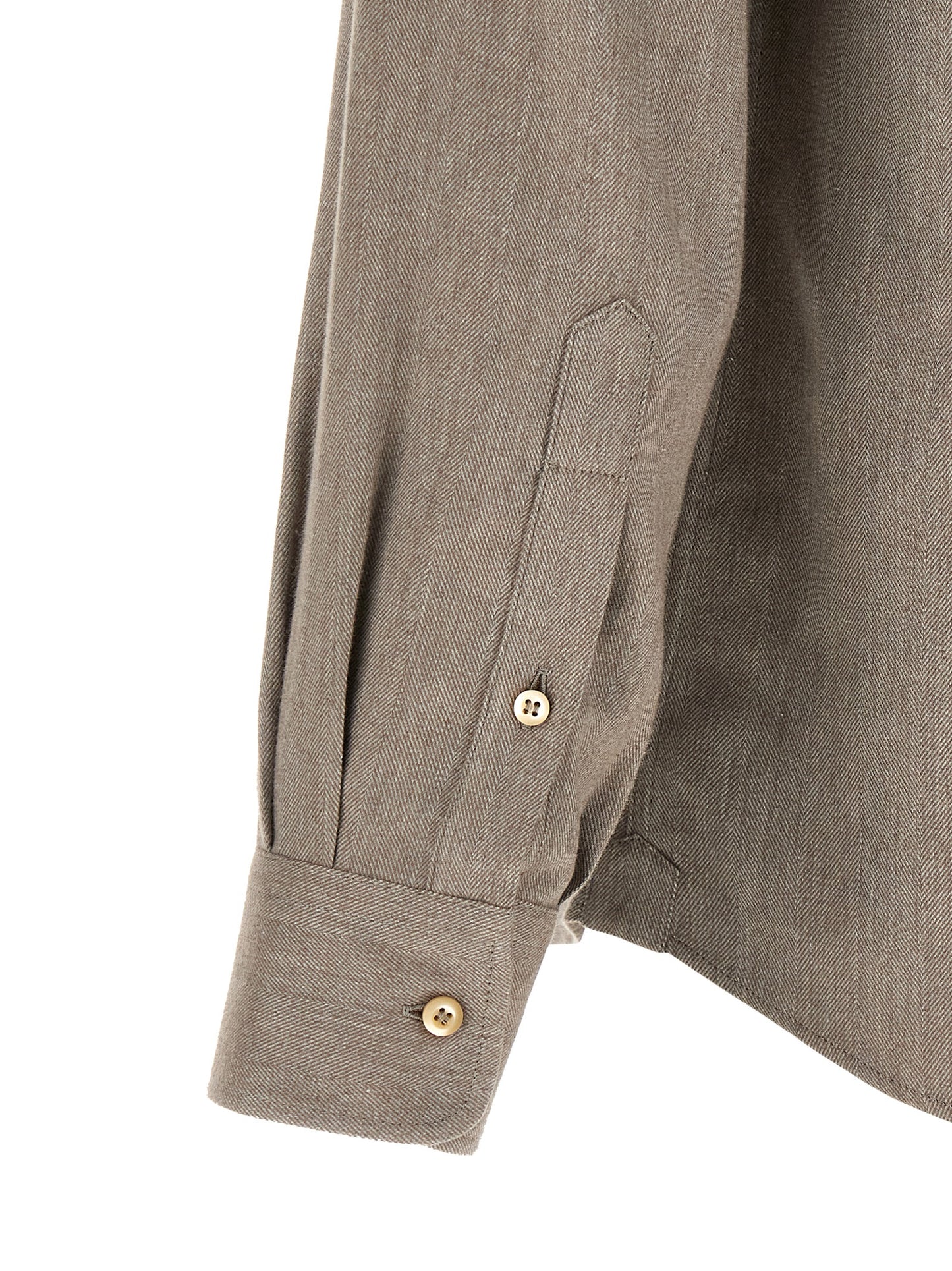 Brunello Cucinelli Men Herringbone Shirt BRUNELLO CUCINELLI