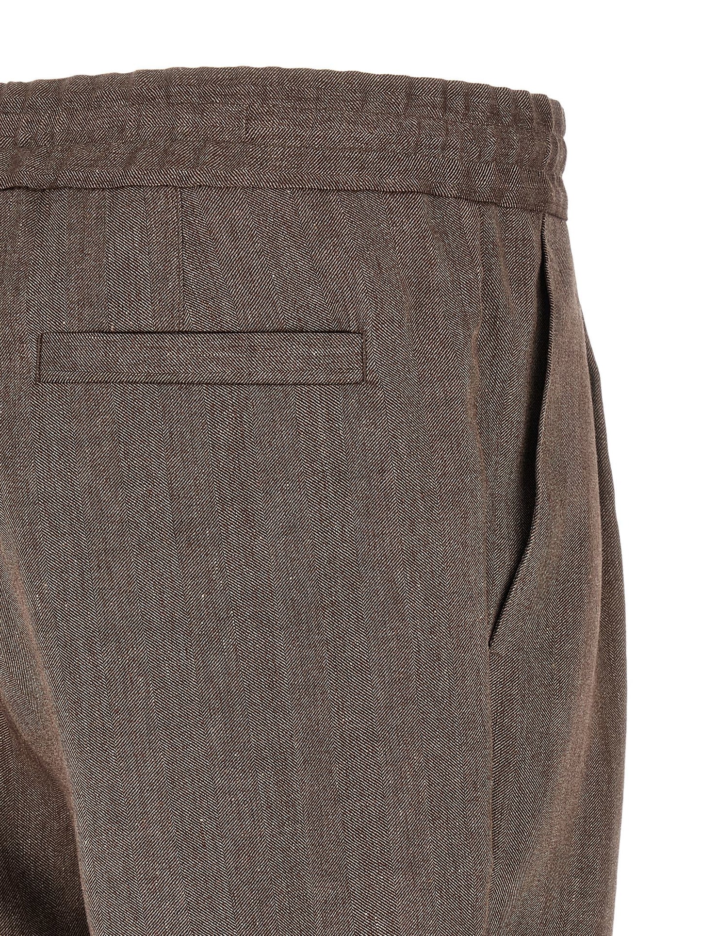 Brunello Cucinelli Men Linen And Wool Bermuda Shorts BRUNELLO CUCINELLI