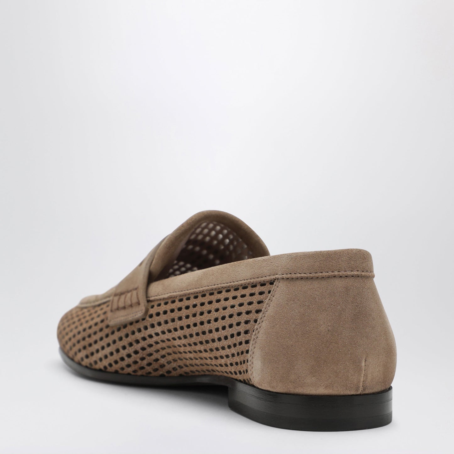 Brunello Cucinelli Brown Loafers In Sparkling Net Leather Women BRUNELLO CUCINELLI