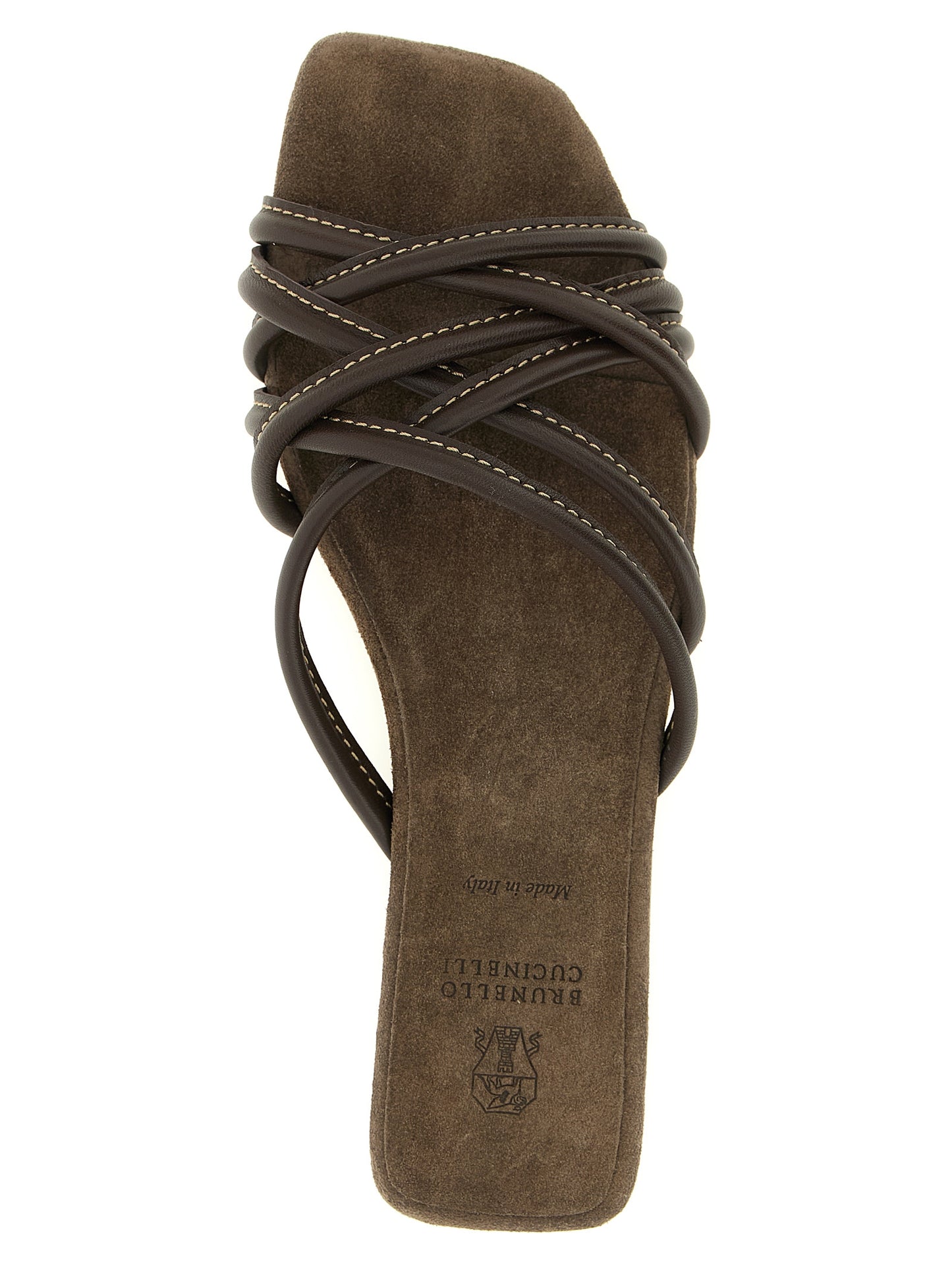 Brunello Cucinelli Women Leather Slides BRUNELLO CUCINELLI