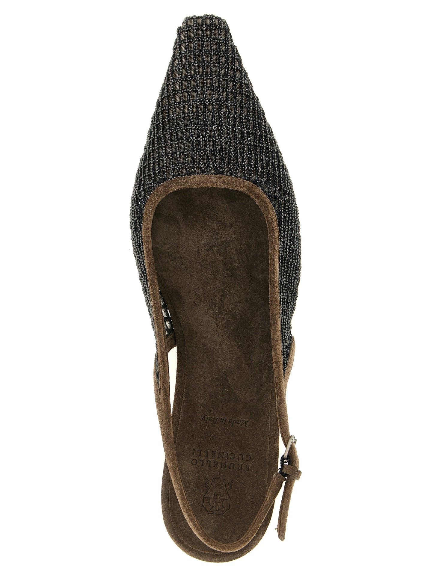 Brunello Cucinelli Women 'Precious Net Embroidery' Slingback BRUNELLO CUCINELLI