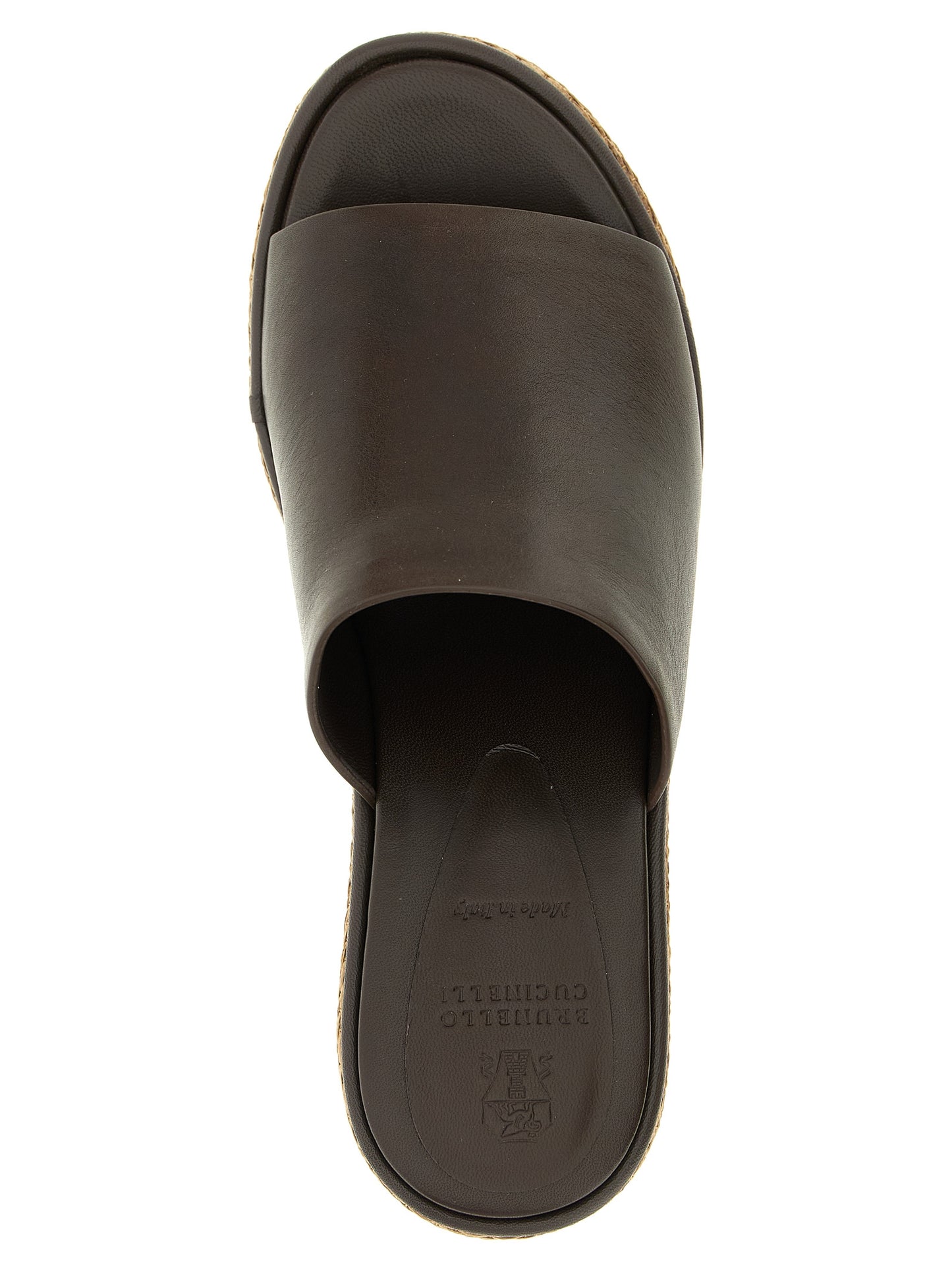 Brunello Cucinelli Women Leather And Raffia Wedges BRUNELLO CUCINELLI