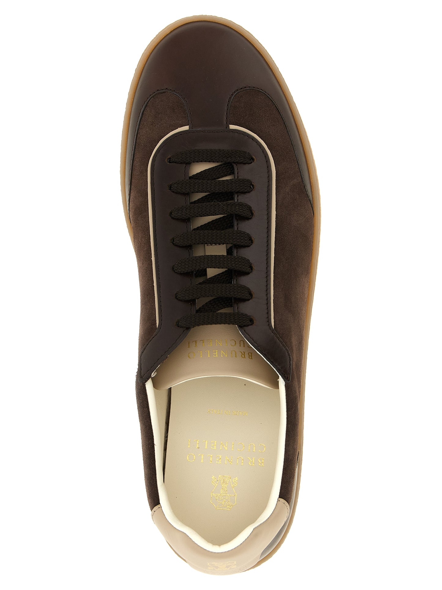 Brunello Cucinelli Men Suede And Smooth Calf Sneakers BRUNELLO CUCINELLI