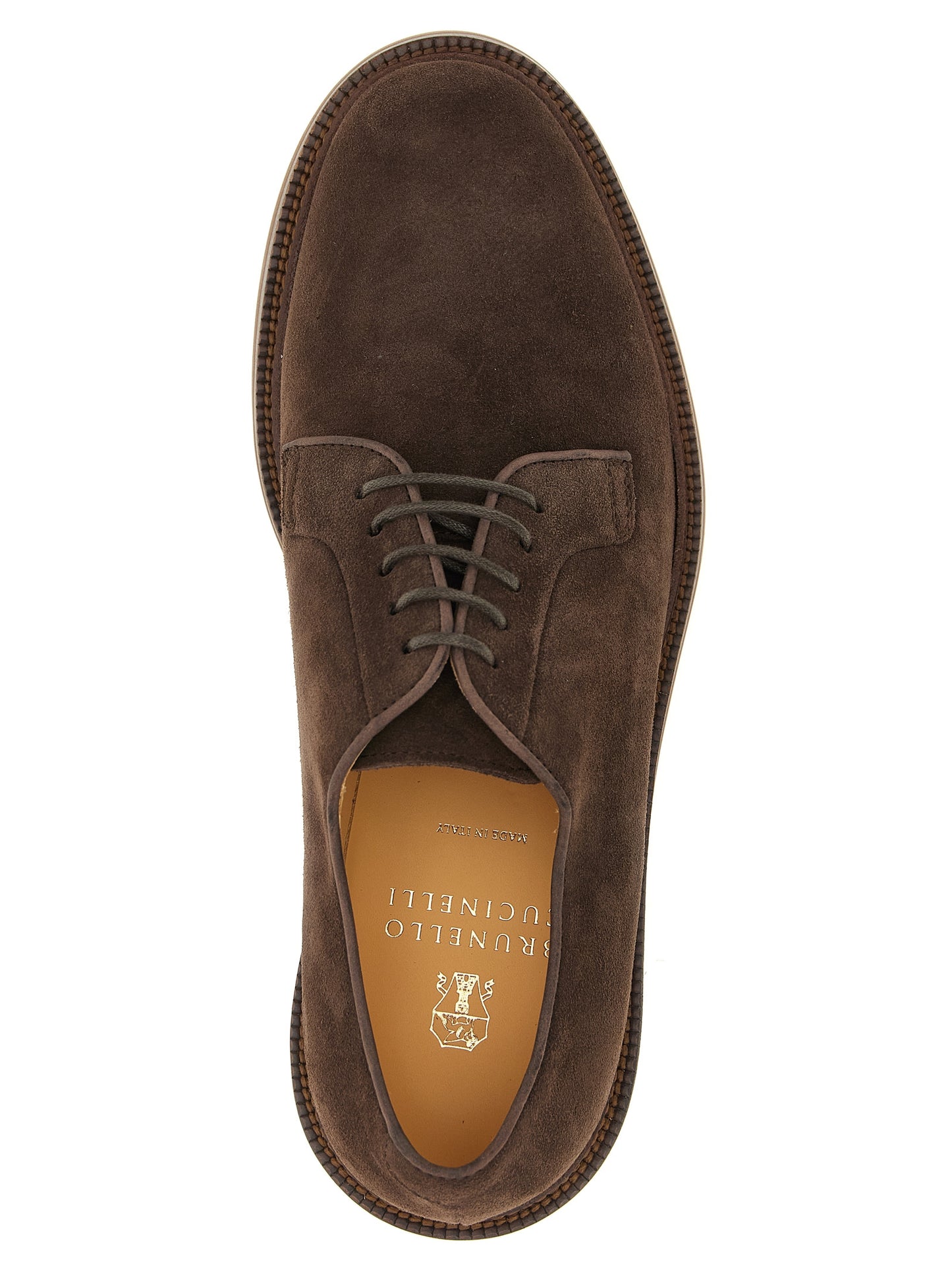 Brunello Cucinelli Men Suede Derby BRUNELLO CUCINELLI