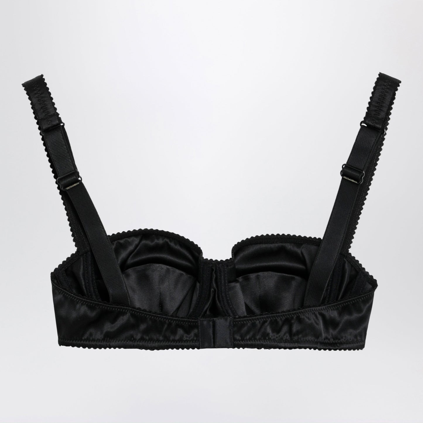 Dolce&Gabbana Balconette Bra In Stretch Silk Satin, Black Women DOLCE & GABBANA