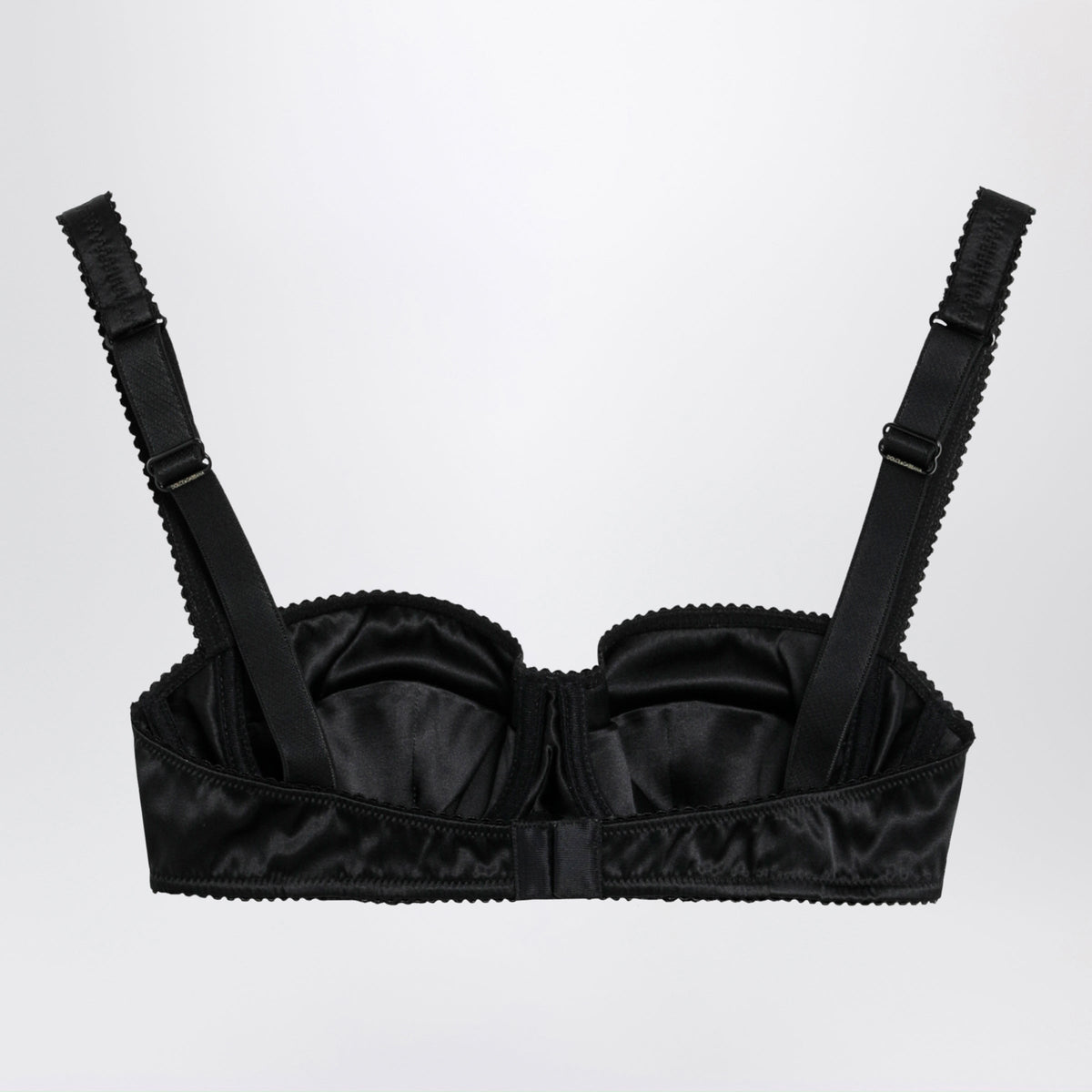 Dolce&Gabbana Balconette Bra In Stretch Silk Satin, Black Women DOLCE & GABBANA