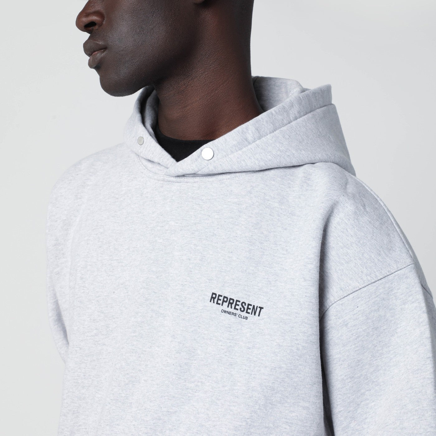 Represent Grey Oversized Hoodie Men Represent