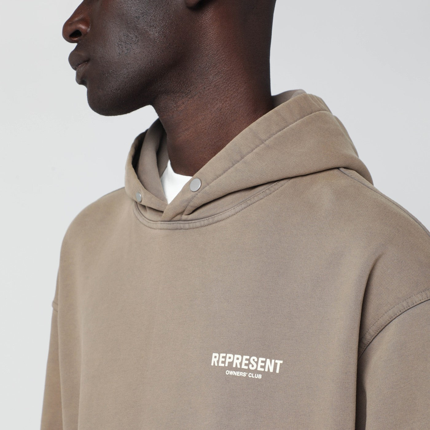 Represent Light Brown Oversized Hoodie Men Represent