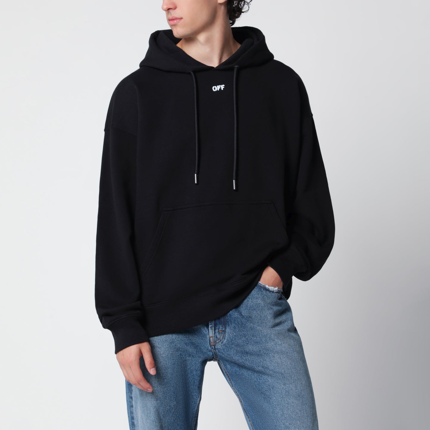 Off-White Off-White Black Hoodie With Arrow Print Men OFF-WHITE