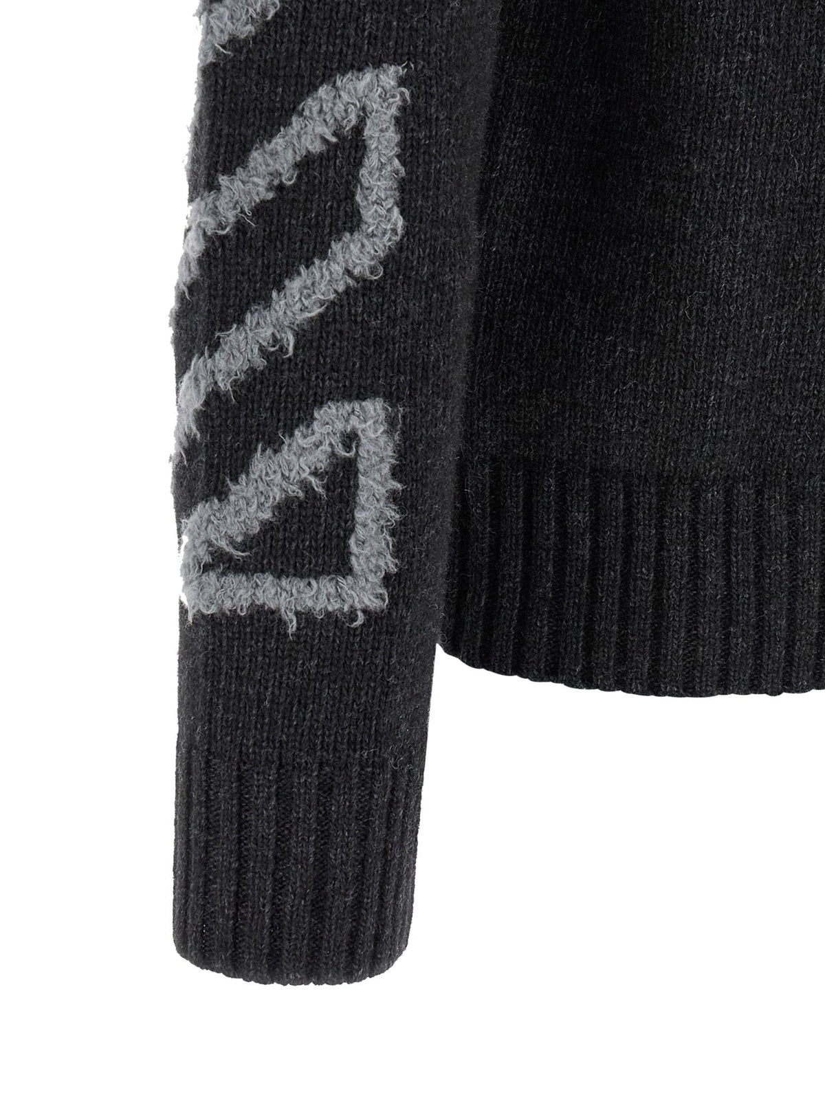 Off-White Men 'Diag Arrow Fuzzy' Sweater With Intarsia OFF-WHITE
