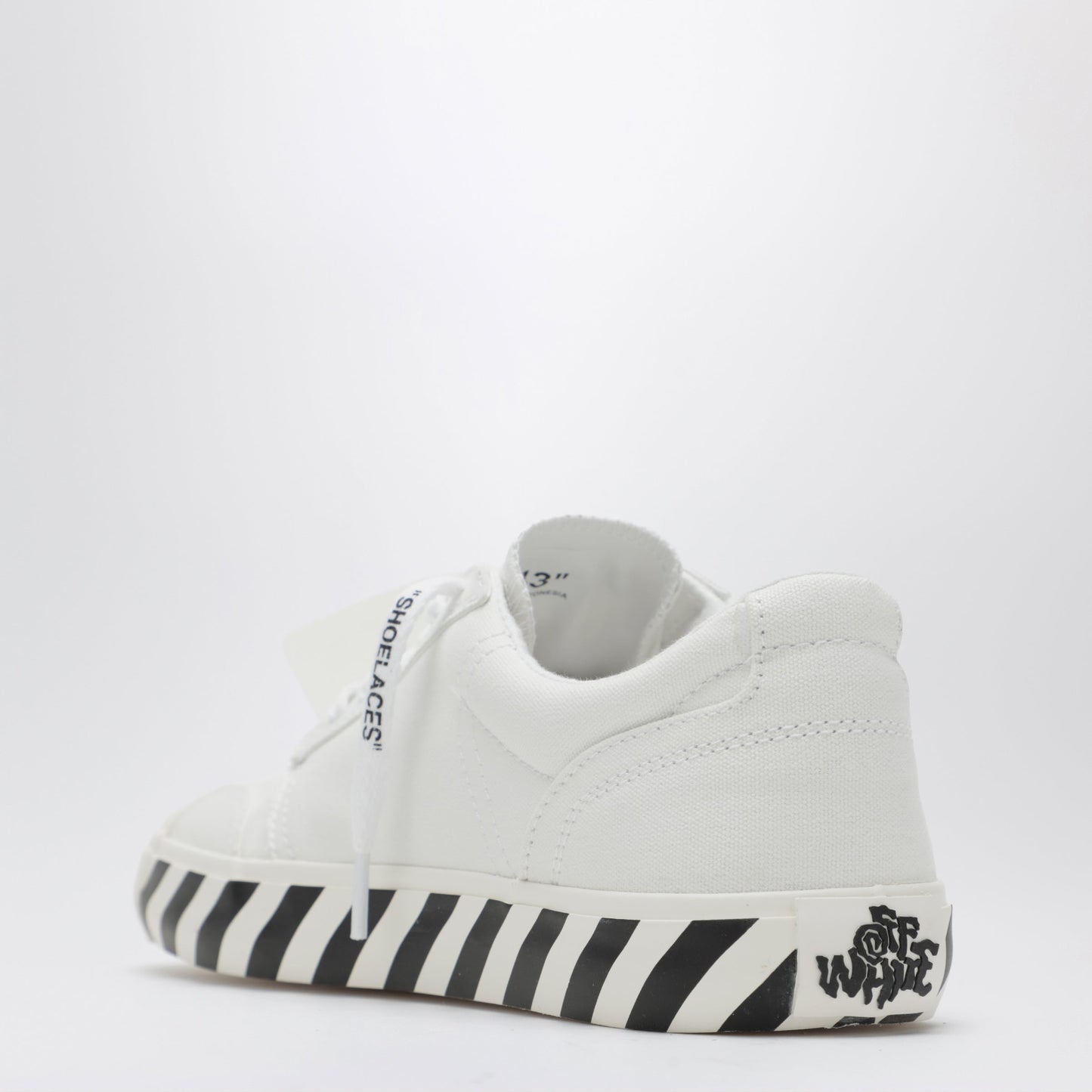 Off-White Vulcanized Lace-Up Fabric Sneakers In White Men OFF-WHITE