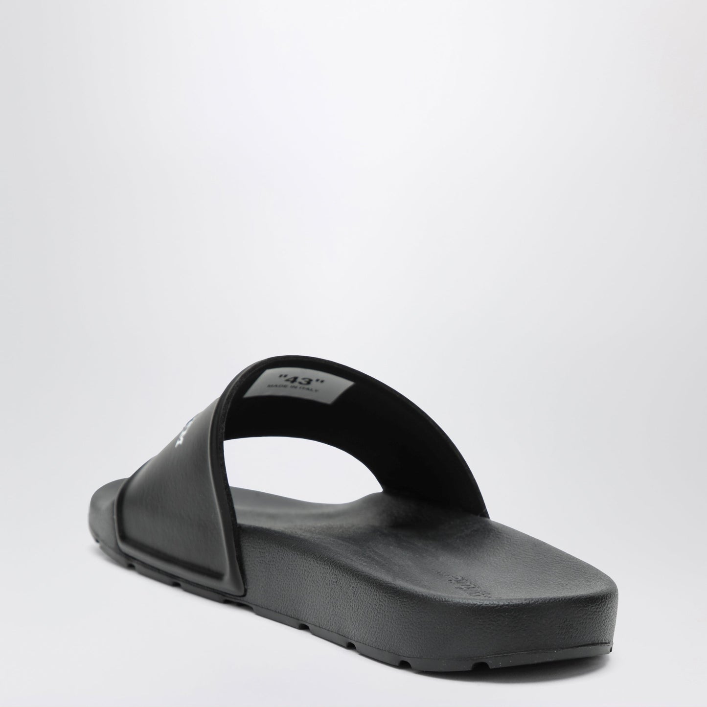 Off-White Black Bookish Sliders With Logo Men OFF-WHITE