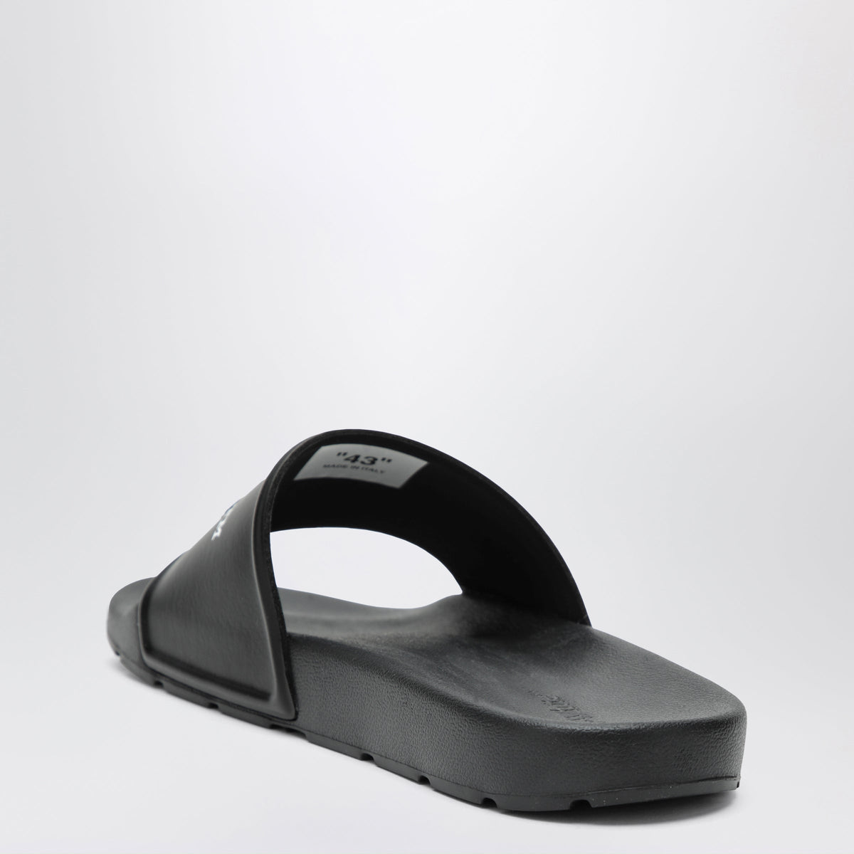 Off-White Black Bookish Sliders With Logo Men OFF-WHITE