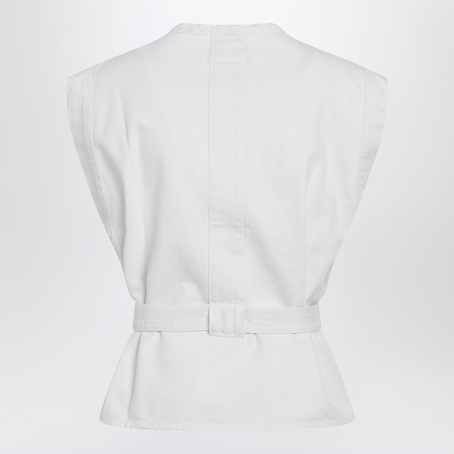 Lemaire White Chasuble Shirt In Bleached Denim Women LEMAIRE
