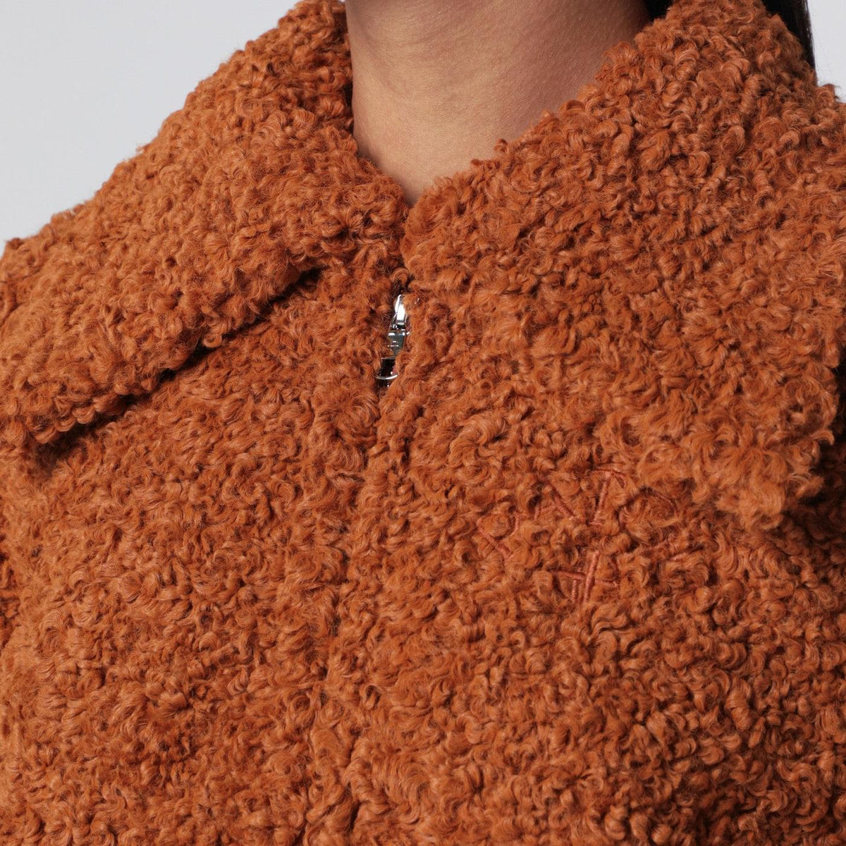Patou Pumpkin-Coloured Faux Fur Bomber Jacket Women PATOU