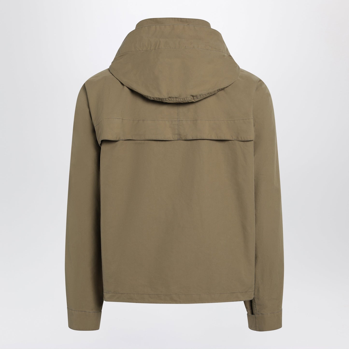 Lemaire Short Hooded Parka In Khaki Cotton Men LEMAIRE