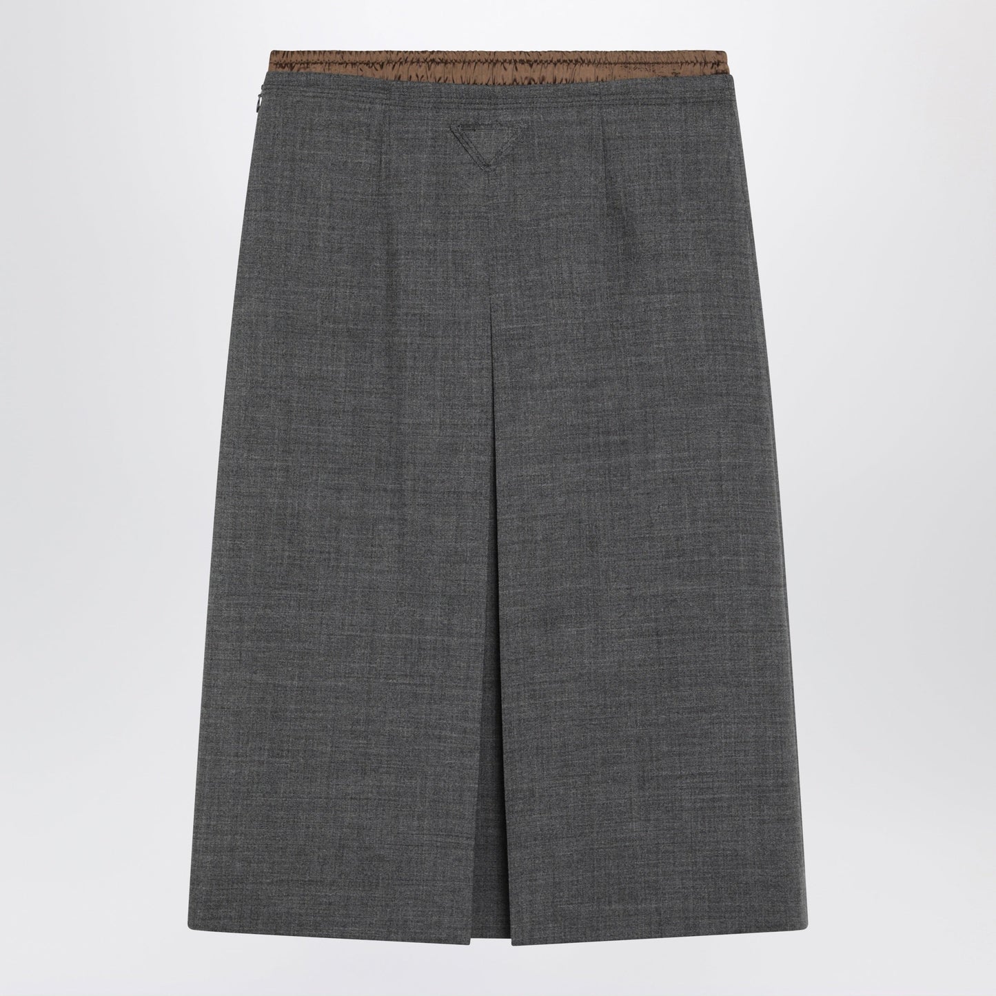 Prada Slate Grey Wool Skirt Women PRADA