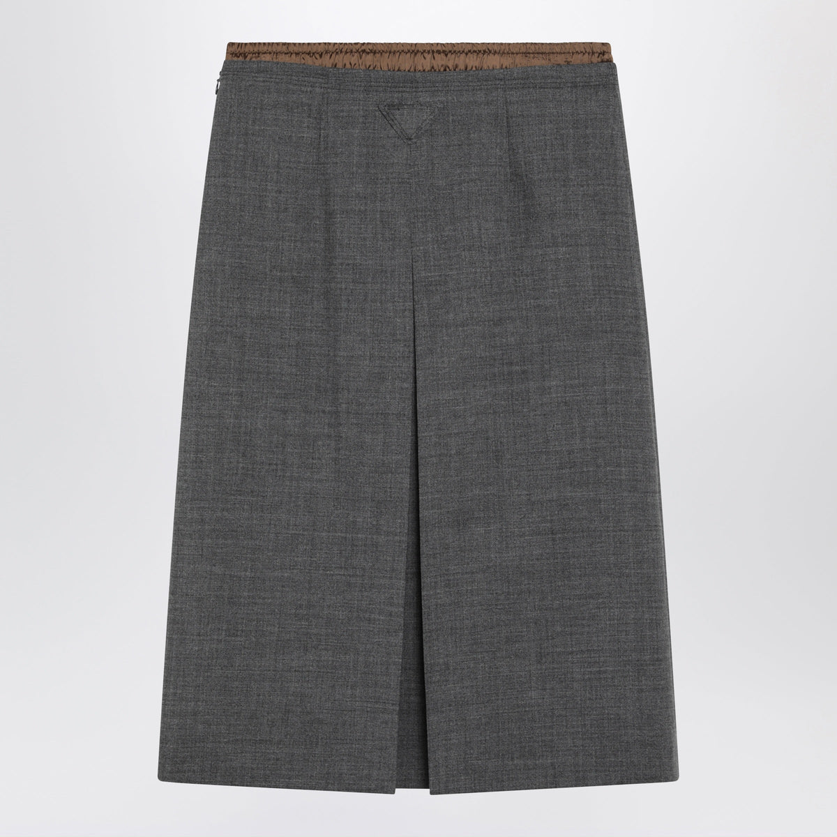 Prada Slate Grey Wool Skirt Women PRADA