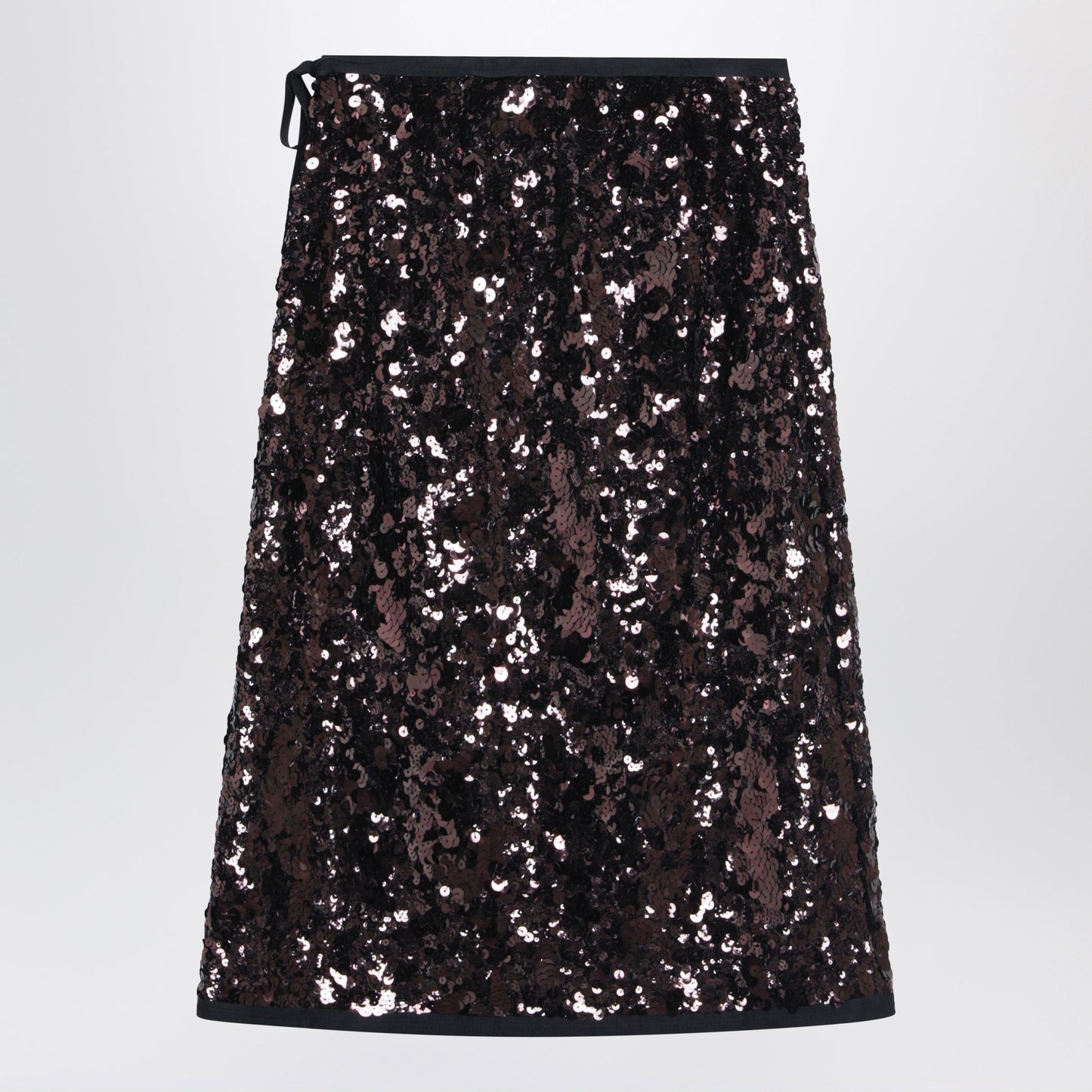 Prada Plum-Coloured Sequined Skirt Women PRADA
