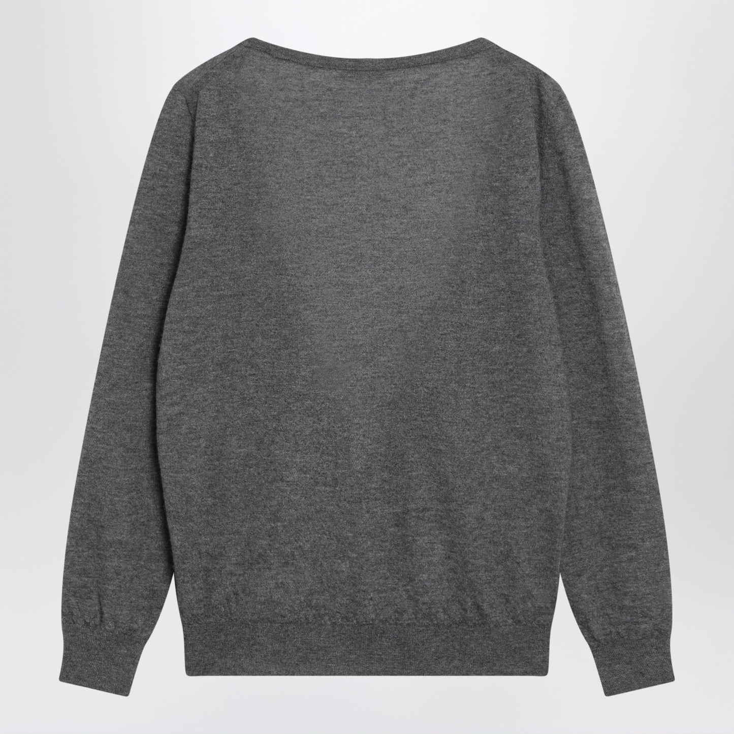 Prada V-Neck Cashmere Sweater In Grey Women PRADA