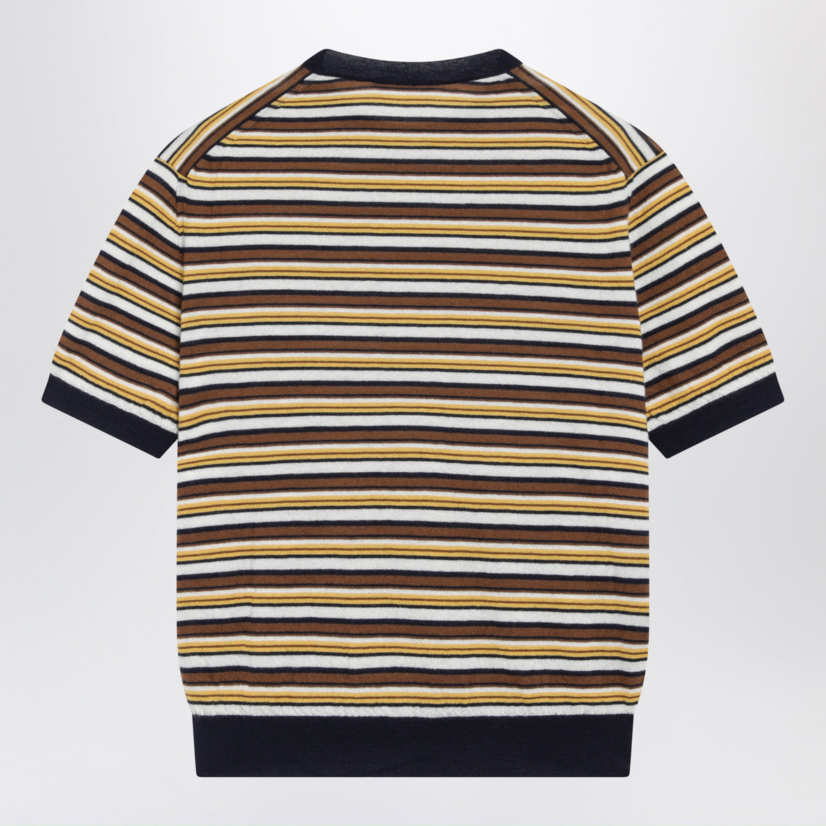 Prada Blue/Natural Striped Cashmere Sweater Women PRADA