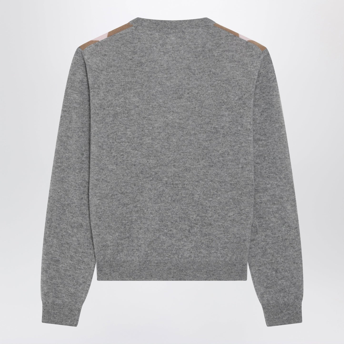 Prada Grey Cashmere Argyle Sweater Women PRADA