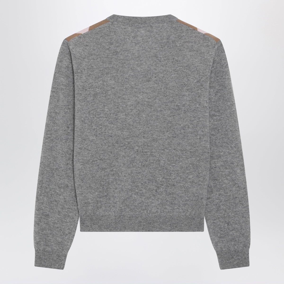 Prada Grey Cashmere Argyle Sweater Women PRADA