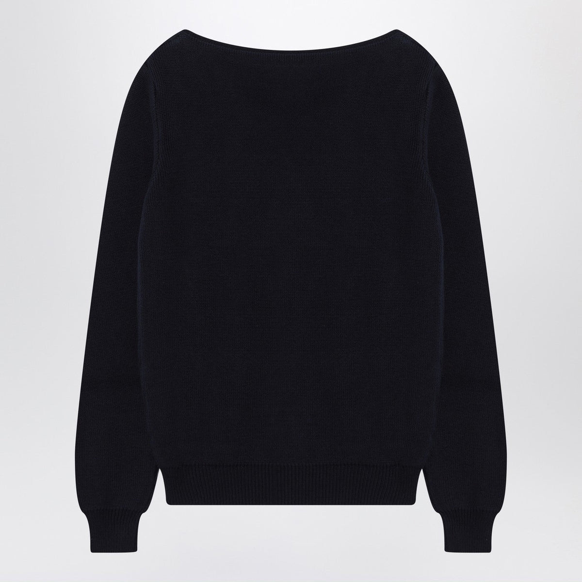 Prada Blue Cotton Sweater With Geometric Details Women PRADA