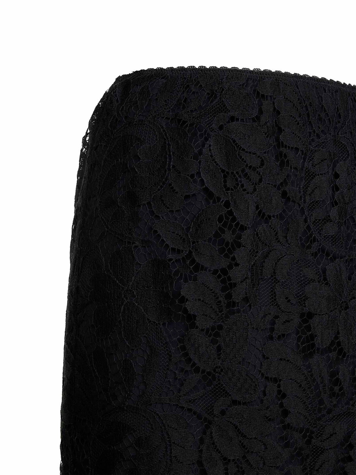 Chloé Women Black Floral Lace Straight Skirt CHLOE