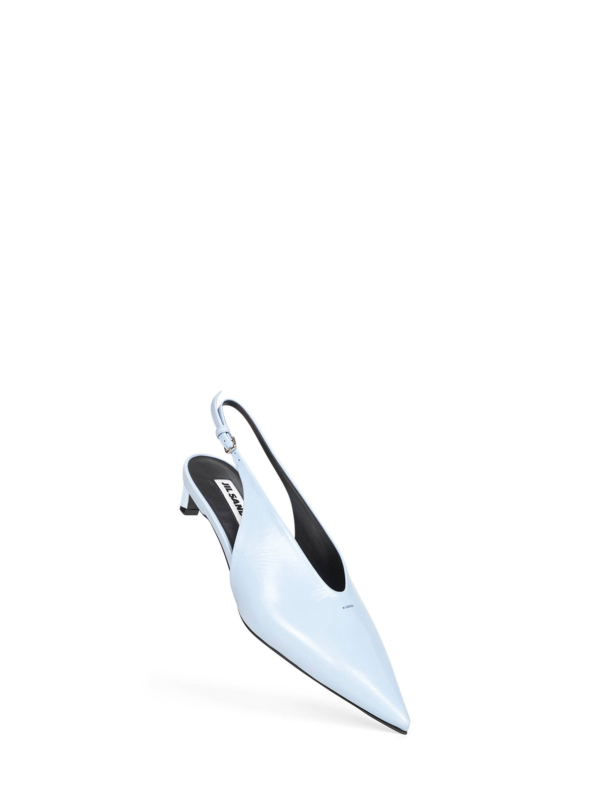 Jil Sander Women Powder Blue Leather Pointed Slingback Pumps JIL SANDER