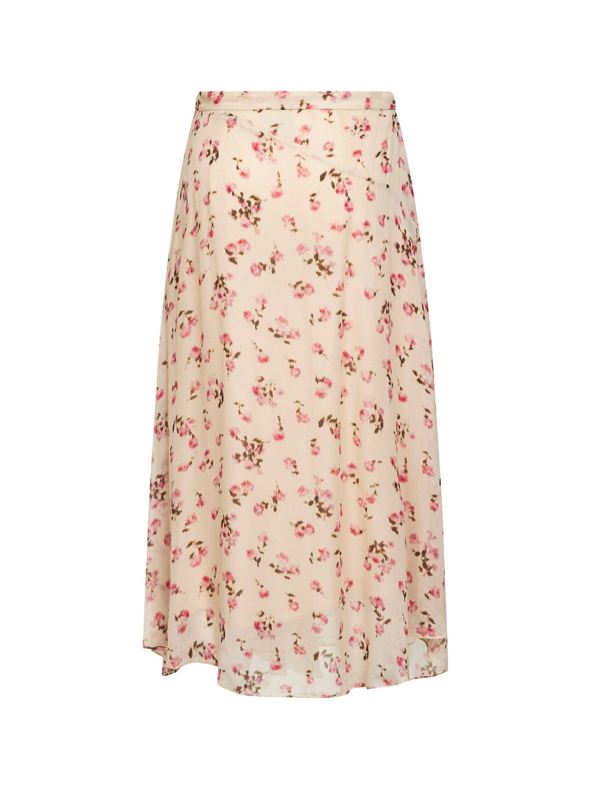 Marant Etoile Women Beige Printed Muslin Lycia Asymmetric Skirt ISABEL MARANT ETOILE