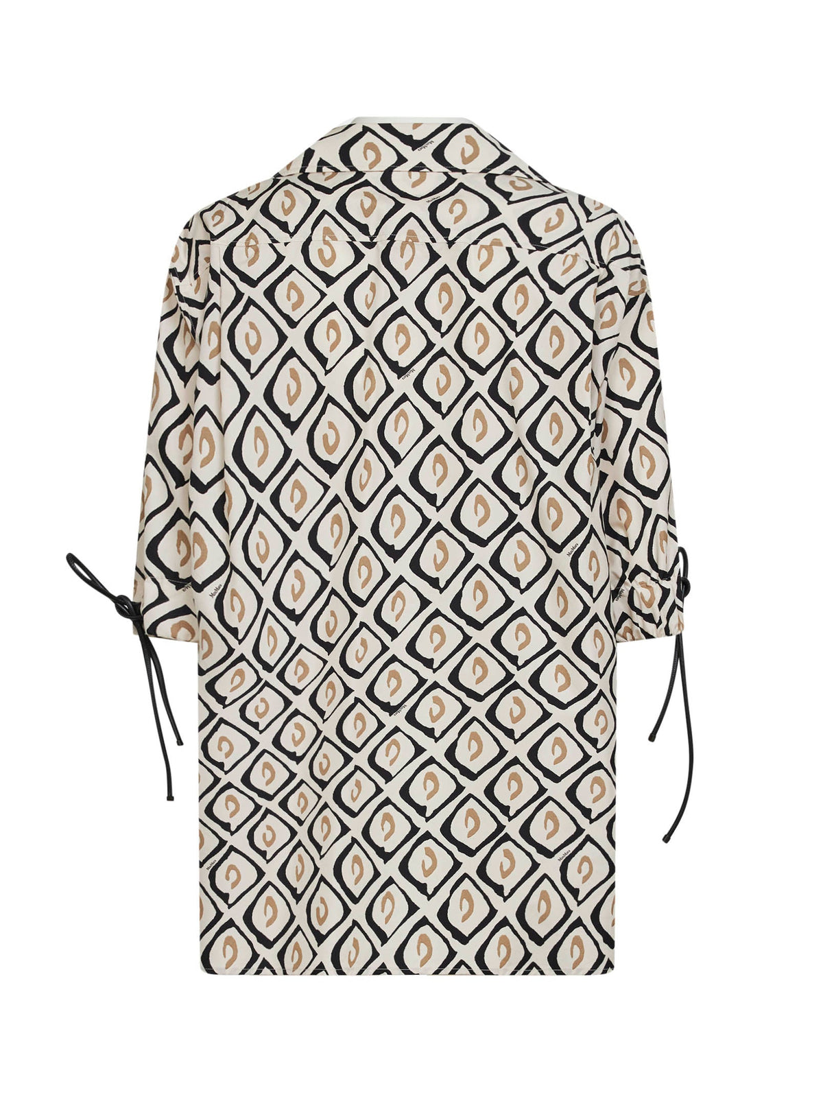 Max Mara Women Beige Printed Poplin Mxmecru Oversized Shirt MAX MARA