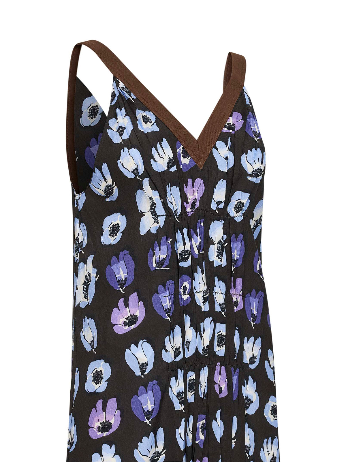 Prada Abbigliamento Women Purple Viscose Printed Midi Dress PRADA