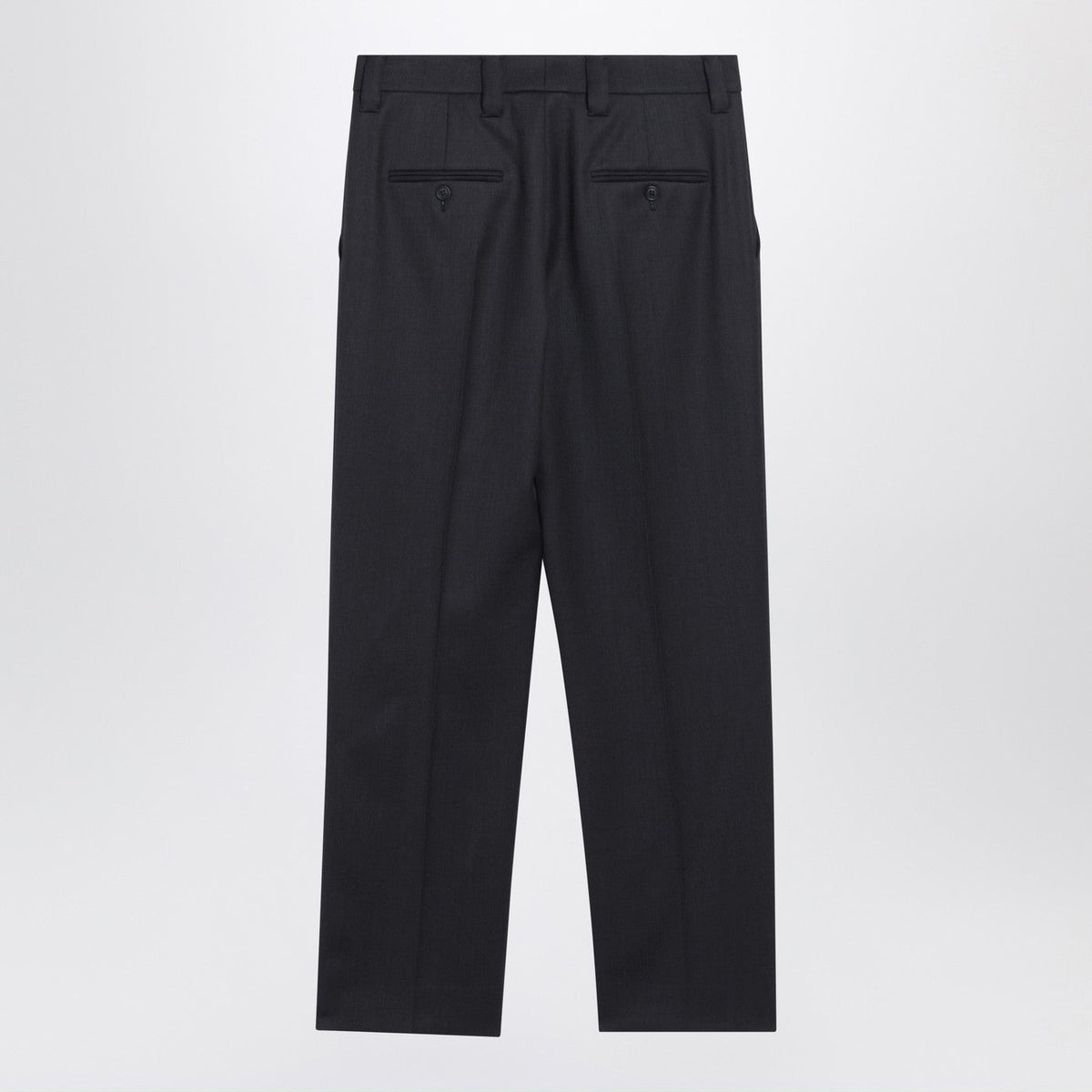 Prada Anthracite Grey Wool Trousers Women PRADA