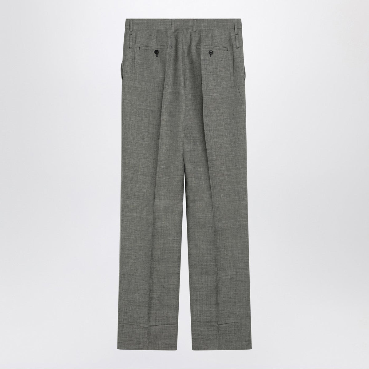 Prada Wide Grey Trousers In Wool Women PRADA